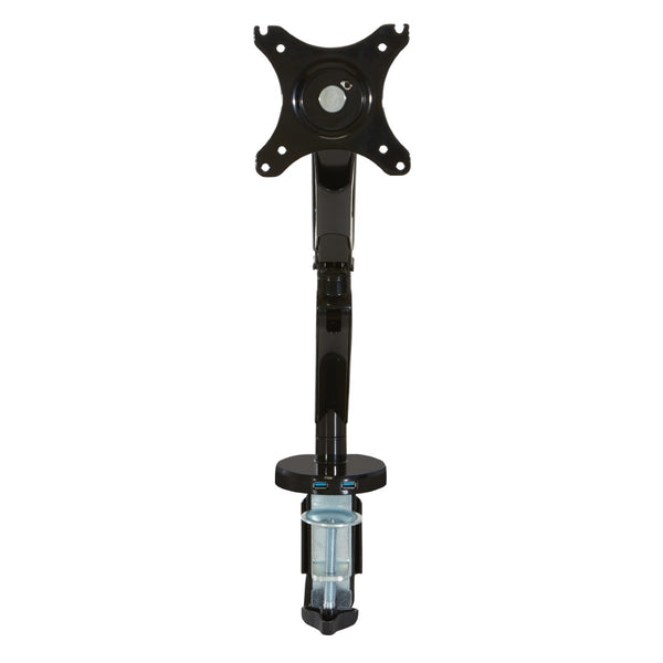 OSP Home Furnishings Single Monitor Arm with Gas Lift and Full Articulation for Ergonomic Desk Setup Black A2MAS1730-BK