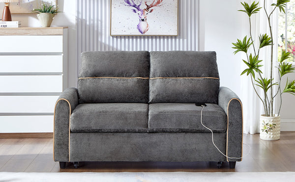 English Elm Swivel Barrel Accent Chair Chenille Tufted Round Club Seat for Living Room Lounge Grey N719S002330E