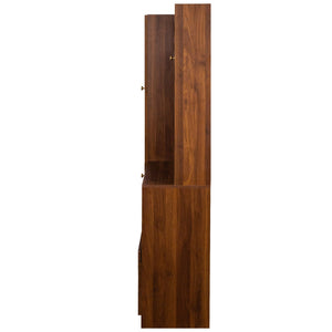 English Elm Kitchen Farmhouse Pantry Cabinet Tall Freestanding Three Door Pull Out Organizer W331S00212