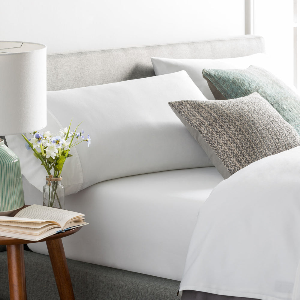 English Elm Brookside 600Tc Cotton Rich Sheet Set - Full Size, White - Soft, Durable, Wrinkle-Resistant Bedding B350P326207