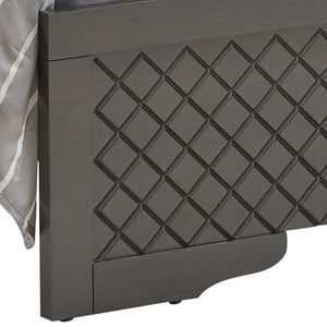 English Elm Verona G6702C-Tb3 Twin Bed - Luxurious Metallic Black With Led Headboard For Modern Bedrooms B078S00582-GIGA