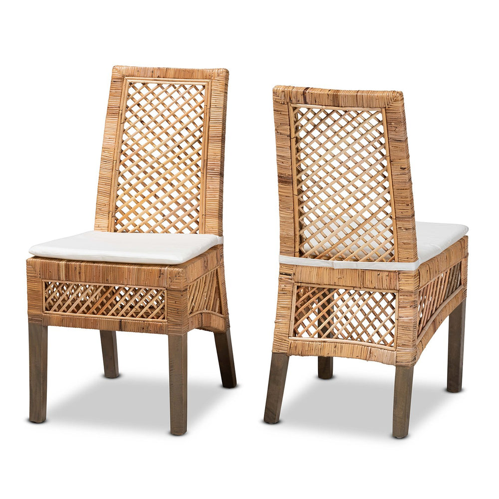English Elm Modern Handcrafted Seagrass Woven Mahogany Counter Stool for Kitchen Island B2750P467636