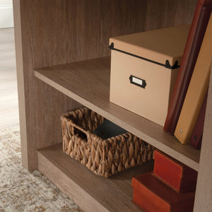 English Elm Desk, Modern Brown Finish With Adjustable Bookshelf - Perfect For Home Office & Study Spaces B356P402584