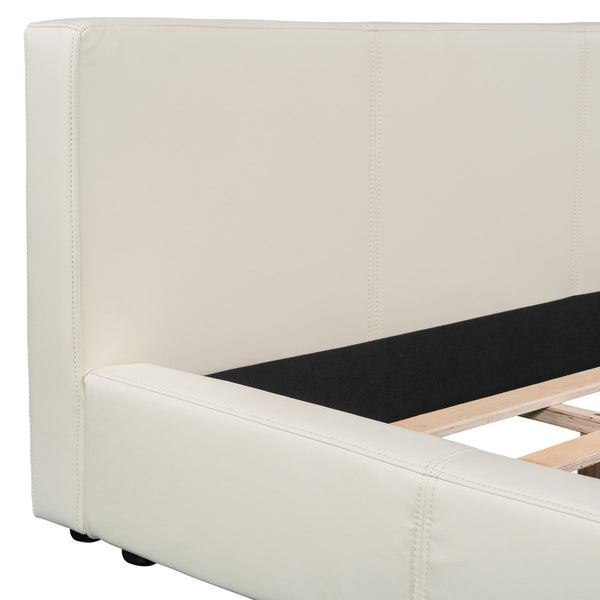 English Elm Christopher Knight Home® - [Stylish Beige Upholstered Bed] - Modern Comfort Meets Minimalist Design For Your Dream Bedroom Setup N769P241218K