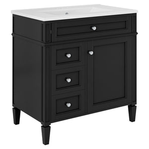 English Elm 30'' Modern Bathroom Vanity With Ceramic Sink & Soft-Close Drawers - Stylish Storage Solution! N710P206904B