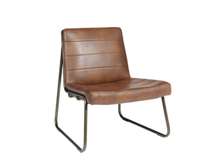 Sunpan Anton Lounge Chair - Stylish Comfort with Sculpted Seat and Rustic Bronze Frame for Modern Spaces Bravo Cognac