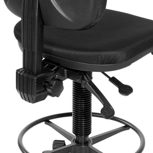 OSP Home Furnishings Deluxe Ergonomic Drafting Chair with Lumbar Support for Sit Stand Desk Setups DC940-231