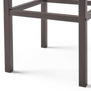English Elm Christopher Knight Home® - Milos Acacia Wood Barstool Set of 2 — Modern Industrial Outdoor Seats, Powder-Coated Iron Frames Durable 57485.00DBRN