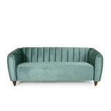 Christopher Knight Home® - Noble House - Richland Modern Glam Velvet Channel Stitch 3 Seater Sofa