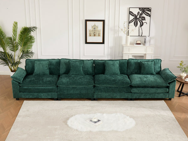 English Elm Wider Ergonomic Loveseat with Breathable Chenille Upholstery, Modular Design, Plush Double-Layer Cushioning W1143S00045 W1143S00045