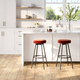 Swivel Seat Glam Bar Stool - Set of 2 Rust TWYD7DRS Walker Edison