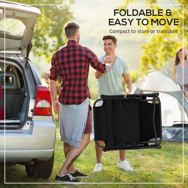 English Elm Outsunny Adjustable Folding Chaise Lounge With 4-Position Backrest, Magazine Pocket & Head Pillow W2225P175535-GIGA