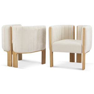 English Elm Christopher Knight Home® - Dining Chairs Set of 2 | Modern Bouclé Upholstered Seating with Rubberwood Frame, Durable 225lb Capacity Beige,Natural N779P341494B