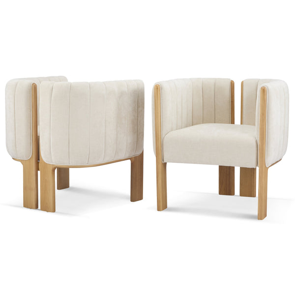 English Elm Christopher Knight Home® - Dining Chairs Set of 2 | Modern Bouclé Upholstered Seating with Rubberwood Frame, Durable 225lb Capacity Beige,Natural N779P341494B