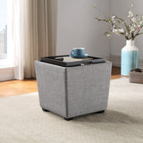 OSP Home Furnishings Rockford Storage Ottoman Dove