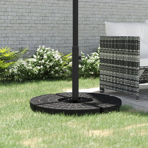 English Elm Outsunny Heavy-Duty Cross Brace Umbrella Stand For Stability & Style, Fits 1.5"-1.9" Poles, Black W2225P229167-GIGA