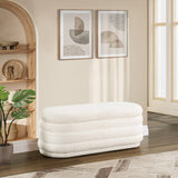 OSP Home Furnishings Clifford Storage Bench Snow Sherpa