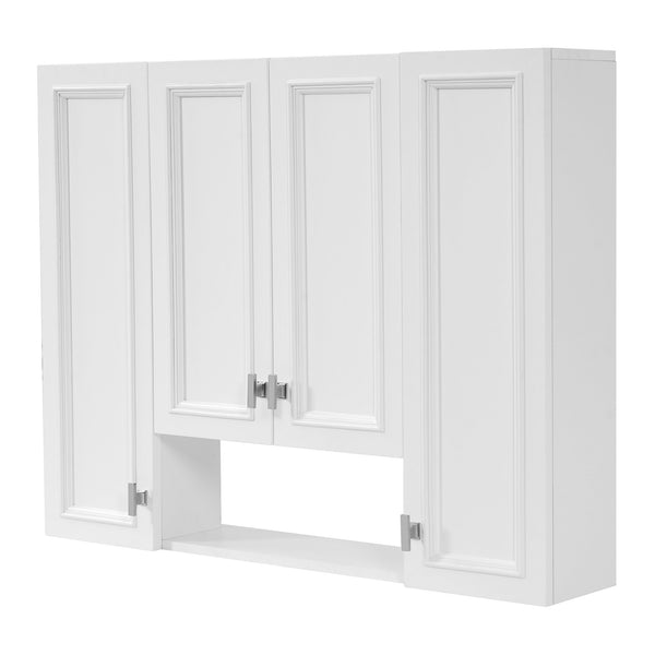 English Elm Modern Wall Mounted Medicine Cabinet with Open Shelving and Soft Close Hinges for Bath N710P358592K