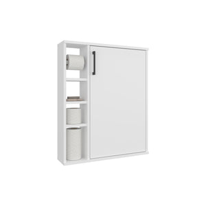English Elm Medicine Cabinet White 1 Door 7 Shelves – Engineered Wood Bathroom Storage, Durable Sleek Design B097P369426