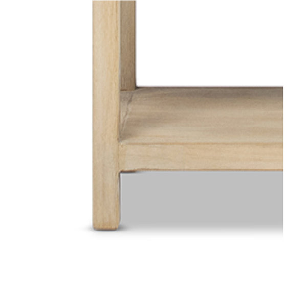 English Elm Ellis Reclaimed Pine Five Shelf Tall Bookcase with Cerused Finish for Living Spaces B2719P485506