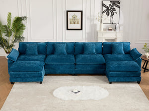 English Elm Wider Ergonomic Loveseat with Breathable Chenille Upholstery, Modular Design, Plush Double-Layer Cushioning W1143S00044 W1143S00044