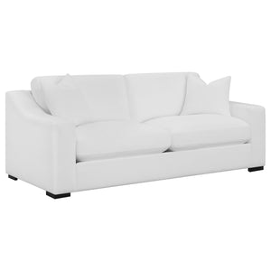 English Elm Chelan Plush Sofa and Loveseat Set with Sloped Arms for Contemporary Living Rooms B062S01791