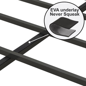 English Elm Queen Upholstered Bed Frame with USB & Outlets, Metal Platform, Vintage Shelf, 10.4" Storage Clearance W1960P162712