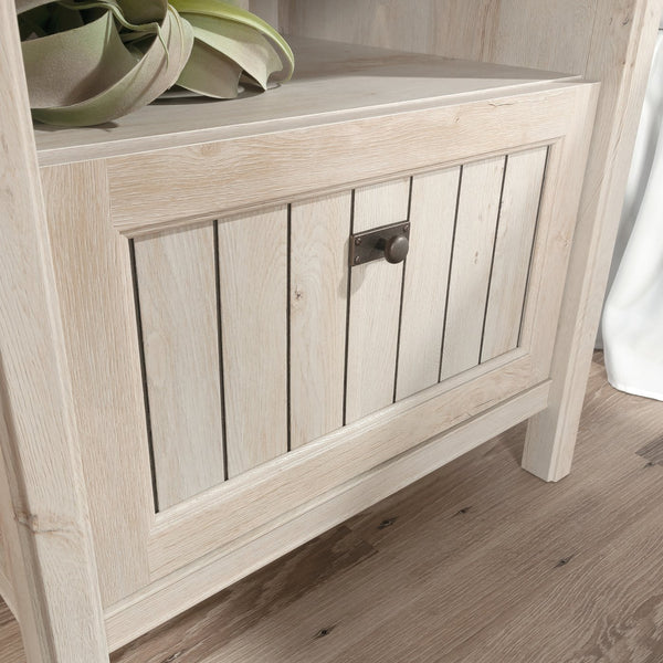 English Elm Night Stand - Stylish Gray Finish, Compact Design With Drawer & Shelf For Organized Bedroom Storage B356P402791