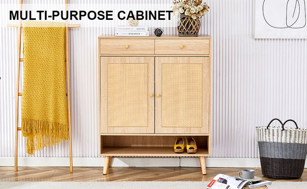 English Elm Multi-Functional Modern Minimalist Mdf Shoe Cabinet - Stylish Storage For Nordic & Industrial Homes W3226P278927