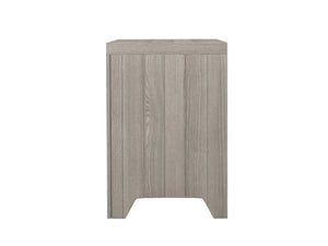 English Elm 2 Drawer Nightsand with Bookmatched Ash Veneers, USB Port, Solid Wood & MDF, Sleek Storage Design Light Gray 26.5 L x 18.75 W x 28.5 H B2699P238931