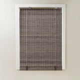 Madison Park Eastfield Casual Bamboo Light Filtering Roman Shade 64"L MP40-7805 Grey Ash