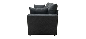English Elm Modern Low Profile Upholstered Sofa Deep Seat Cushions for Apartment Living Rooms Dark Gray B343P435319