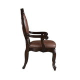 English Elm Torya Brown Arm Chair With Scrolled Arms