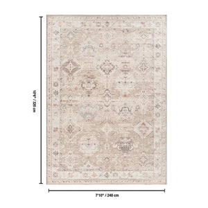 English Elm Oxford Traditional Gold Area Rug Handcrafted Polyester Low Pile for Living Room B186P428918