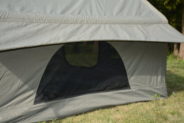 English Elm Inflatable Glamping Tent 4 Season Waterproof Air Beam Frame Shelter for 4 to 6 Persons Army Green W640P244860