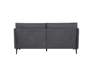 English Elm 2.5 Seater Button Tufted Upholstered Sofa with Usb Port Metal Legs and Two Accent Pillows W820P224378