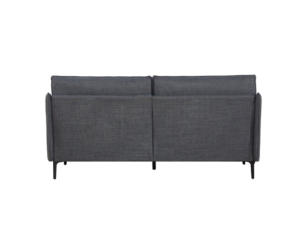 English Elm 2.5 Seater Button Tufted Upholstered Sofa with Usb Port Metal Legs and Two Accent Pillows W820P224378