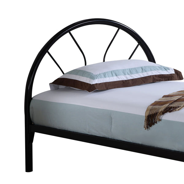 English Elm Kingston Twin Over Full Metal Bunk Bed with Sleek Tubular Frame, Dorm-Chic Design and Space-Saving Style Black B062P340734