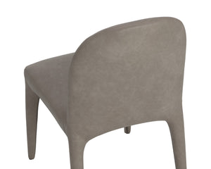 Sunpan TAMINA Dining Chair - Ergonomic Ivanhoe Mineral Faux Leather, Sculptural Design for Modern Spaces 112294