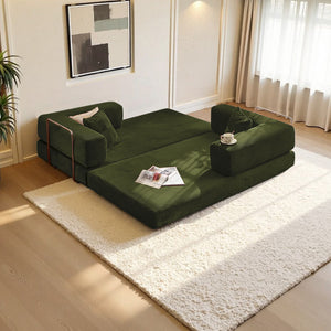 English Elm 2-In-1 Convertible Modular Sofa Bed With Memory Foam - Space-Saving Comfort For Small Spaces! W3653P355618