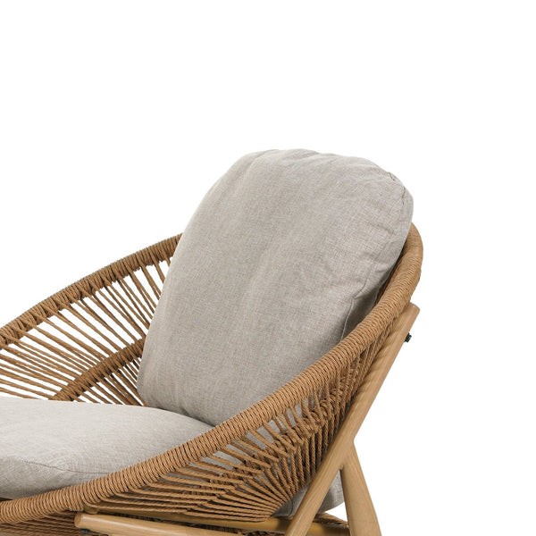 English Elm Christopher Knight Home® - Cyril Outdoor Papasan Lounge Chair - Light Brown Wicker & Beige Cushion For Stylish Relaxation N775P290578B