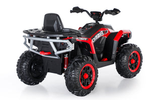 English Elm Kids Electric Atv Two Seat 24v Four Wheel Drive Ride on with Spring Suspension Eva Tires Red W1620P271405