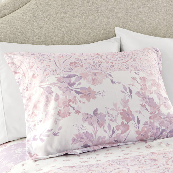 English Elm Floral Paisley Comforter Set Twin/Twin XL - Soft Microfiber, Anti-Microbial, Decorative Pillows Pink 11.42 L x 9.45 W x 3.15 H B035P294222