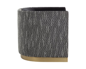 Sunpan Larron Armchair - Contemporary Two-tone Upholstery In Abbington Black & Hobbes Night, Durable Design Black Fabric 111937