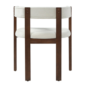 English Elm Bar Stools Set of 2 Rubberwood Barrel Back Counter Height Kitchen Island Seating Beige N771P375072D