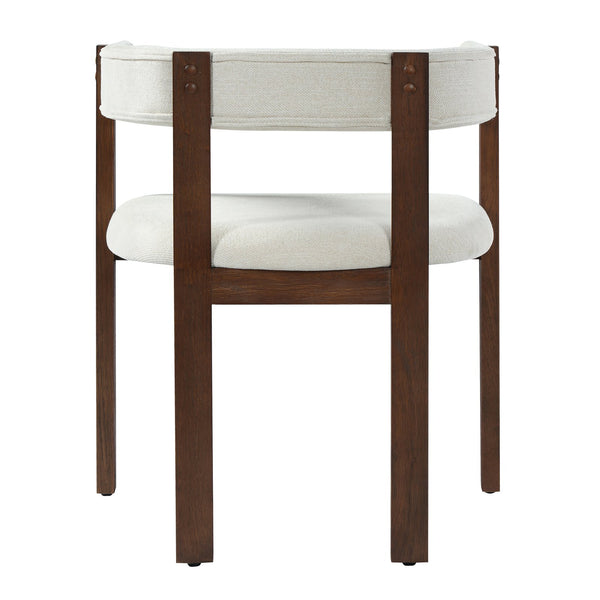 English Elm Bar Stools Set of 2 Rubberwood Barrel Back Counter Height Kitchen Island Seating Beige N771P375072D