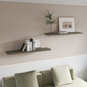 English Elm Smokey Oak Floating Shelf - Rustic Elegance With Modern Design For Stylish Home Décor & Organization B062P373798-GIGA