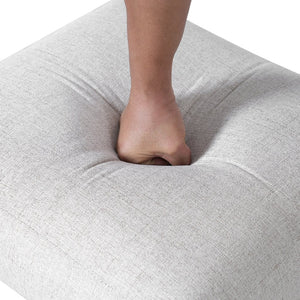 English Elm Wooden Modern Fabric Upholstered Dining Chairs Set of 4 – Farmhouse Style, Padded Seats & Solid Wood Legs Gray+Beige N752P294998E