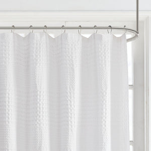 JLA Home Madison Park - Super Waffle Cotton Shower Curtain 72x72 — 100% Cotton Waffle Weave, Spa-Drape, Machine Washable, Elegant MP70-6824A