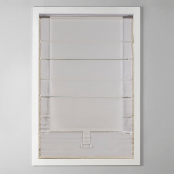 JLA Home Madison Park - Printed Faux Silk Room Darkening Cordless Roman Shade with Thermal Foam Backing and OEKO-TEX Safety Taupe MP40-7445